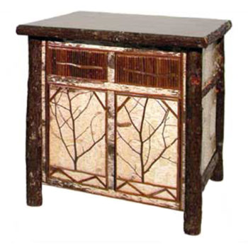 938 Birch End Table with Branch Pattern